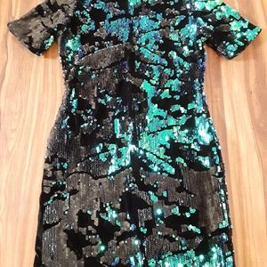 Topshop sequin and Velvet dress